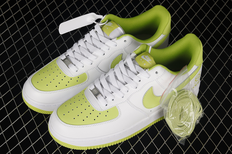 Air Force 1 Low White/White/Lime Green 23