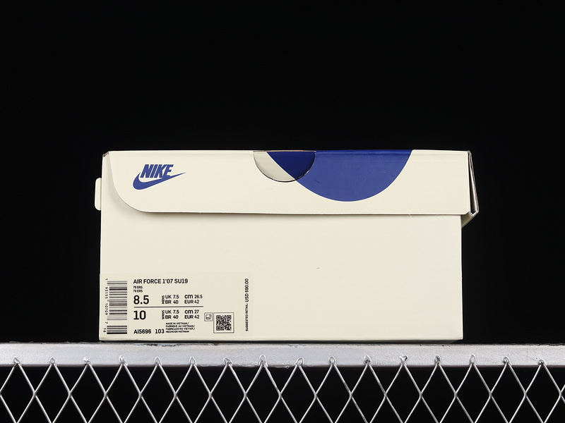 Air Force 1 Low 07 White/White/Dark Blue 15