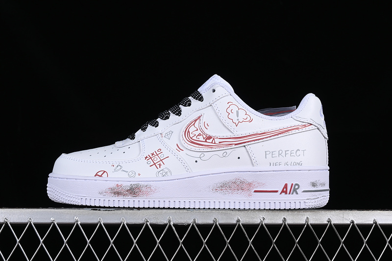 Nike Air Force 1 '07 Low White/Black/Orange 17