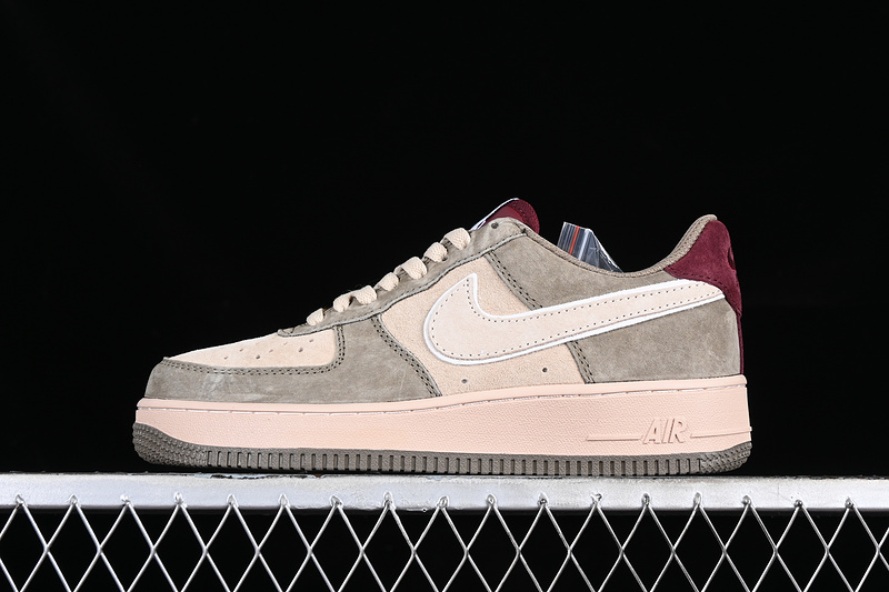 Air Force 1 Low Grey/Brown/Red 23