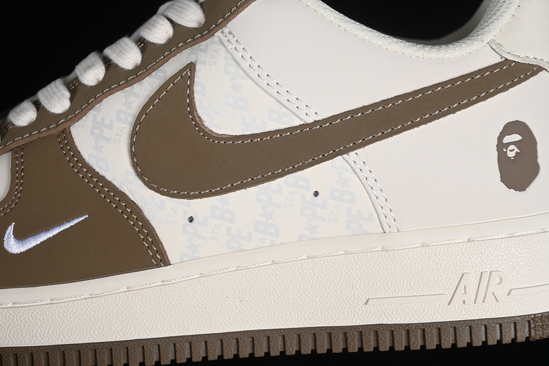 Nike Air Force 1 '07 Low Bape White/Grey/Brown 7