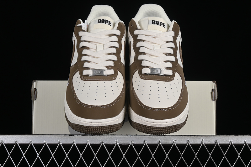 Nike Air Force 1 '07 Low Bape White/Grey/Brown 19