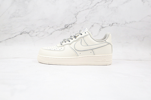 Air Force 1 Low 07 Custom Beige/Silver Reflective 9