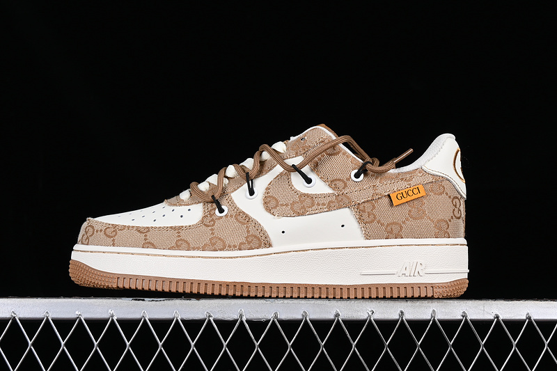 Gucci X Nike Air Force 1 '07 Low White/Brown 13