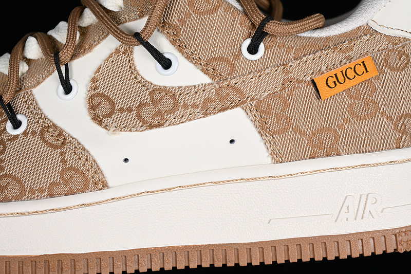 Gucci X Nike Air Force 1 '07 Low White/Brown 21