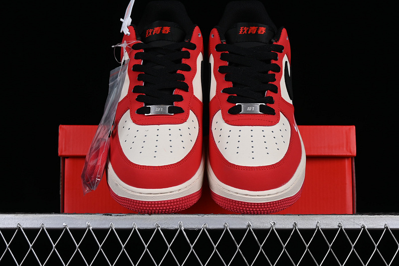 Nike Air Force 1 '07 Low Black/Red/White 25