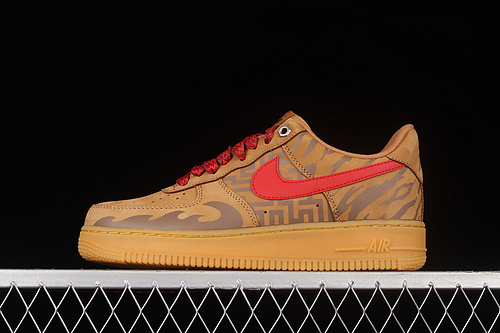 Nike Air Force 1 '07 Wb Low Wheat/Wheat/Red 19