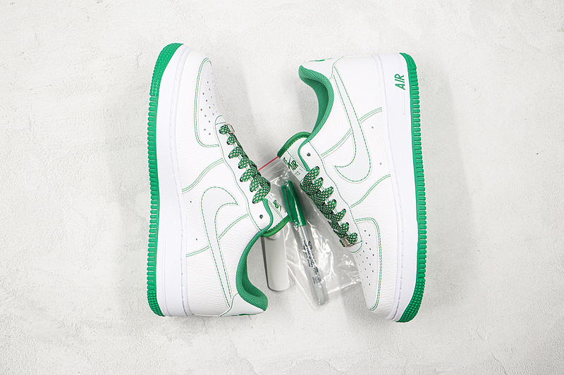 Air Force 1 Low 07 White/White/Green 7