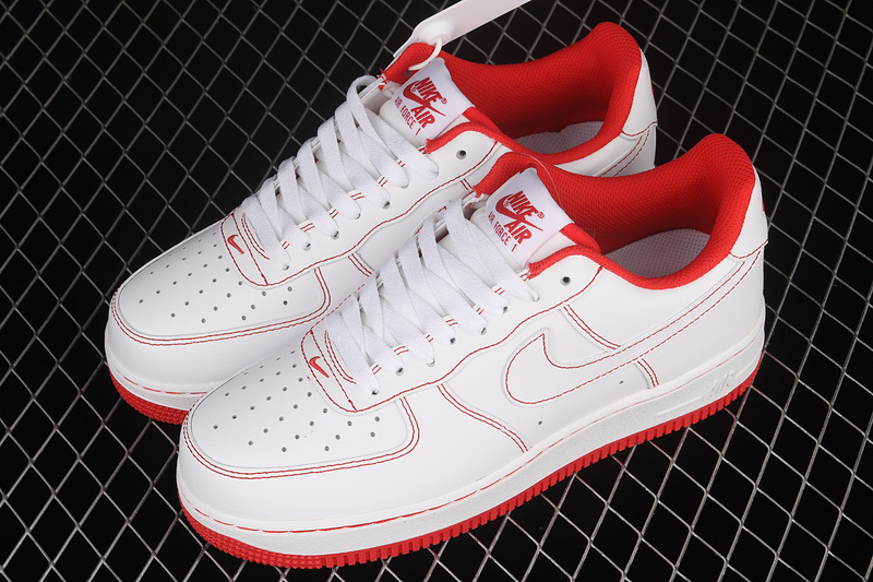 Air Force 1 Low 07 Contrast Stitch White/University Red/White 15