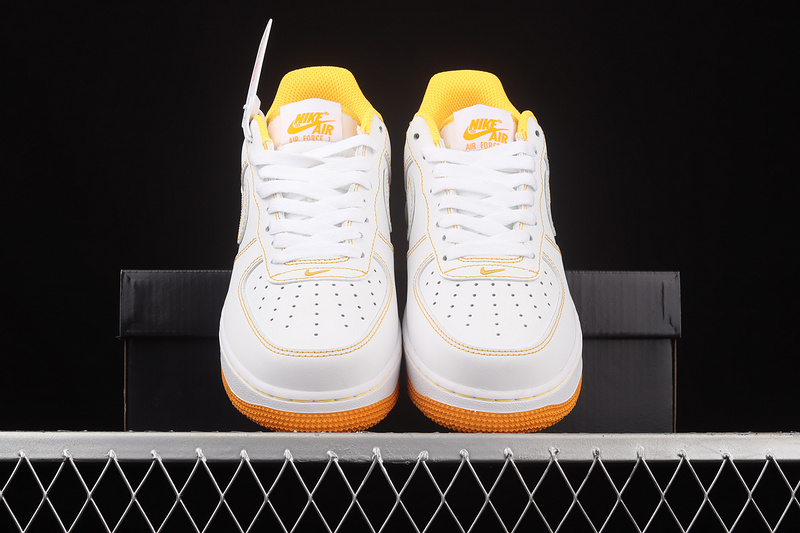 Air Force 1 Low 07 Contrast Stitch White/White/Laser Orange 5