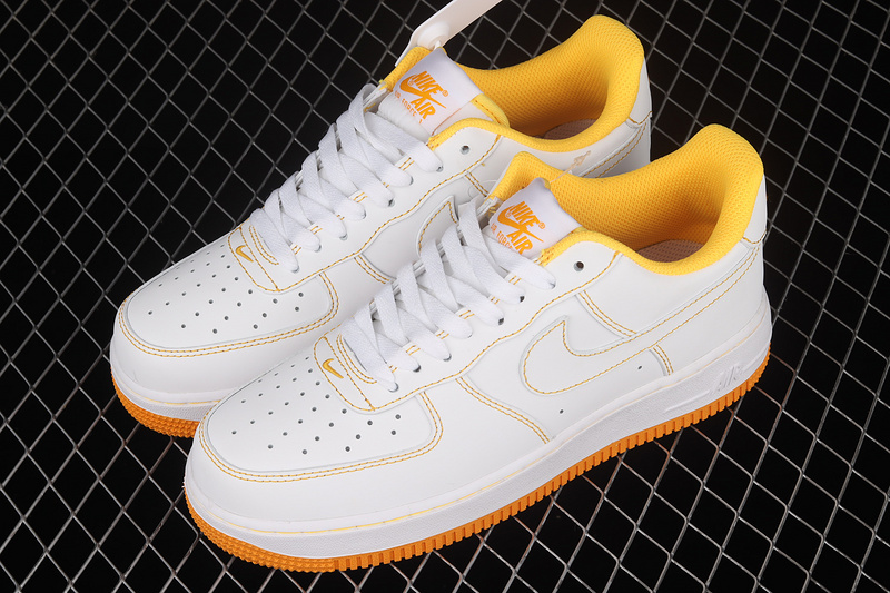 Air Force 1 Low 07 Contrast Stitch White/White/Laser Orange 27