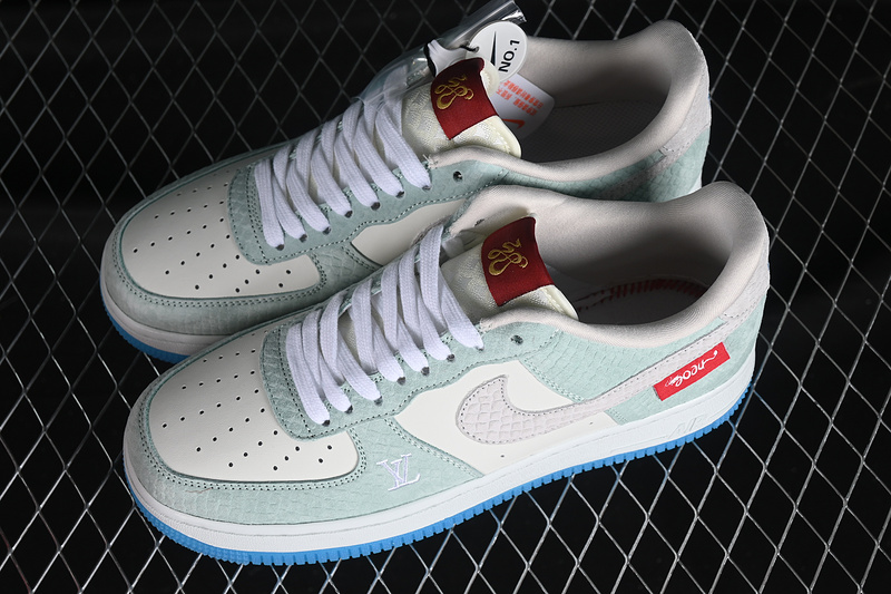 Nike Air Force 1 '07 Low White/Green/Blue/Grey 19