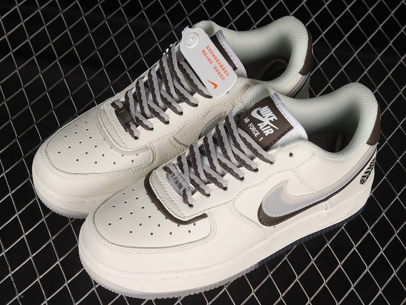 Air Force 1 Low Lv8 Double Swoosh White/Grey/Brown 29