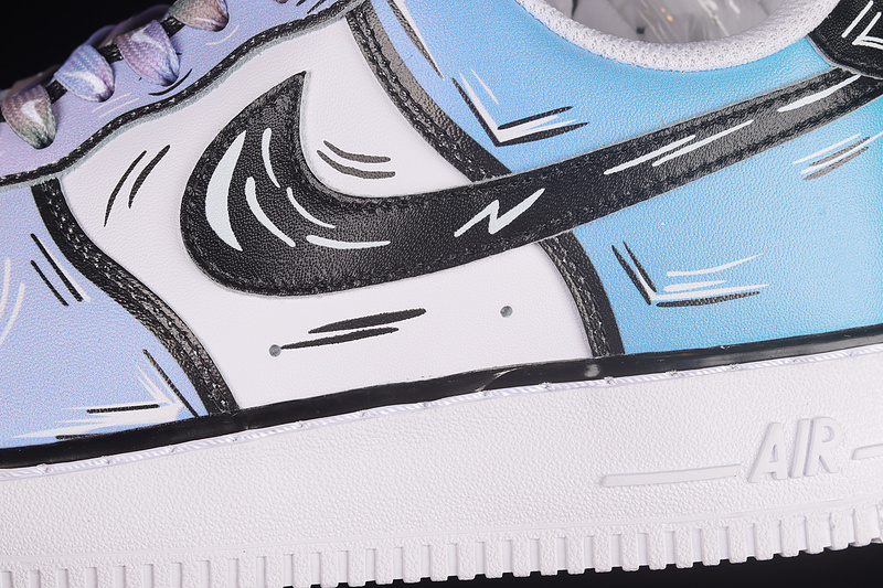 Nike Air Force 1 '07 Low Light Blue/White/Black 3