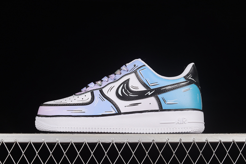 Nike Air Force 1 '07 Low Light Blue/White/Black 9