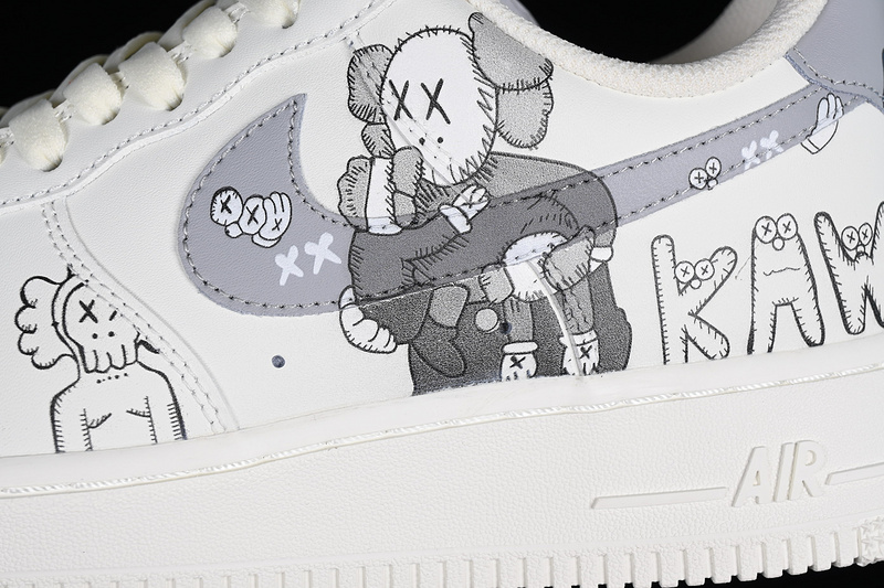 Kaws Nike Air Force 1 '07 Low White/Grey/Blue 7