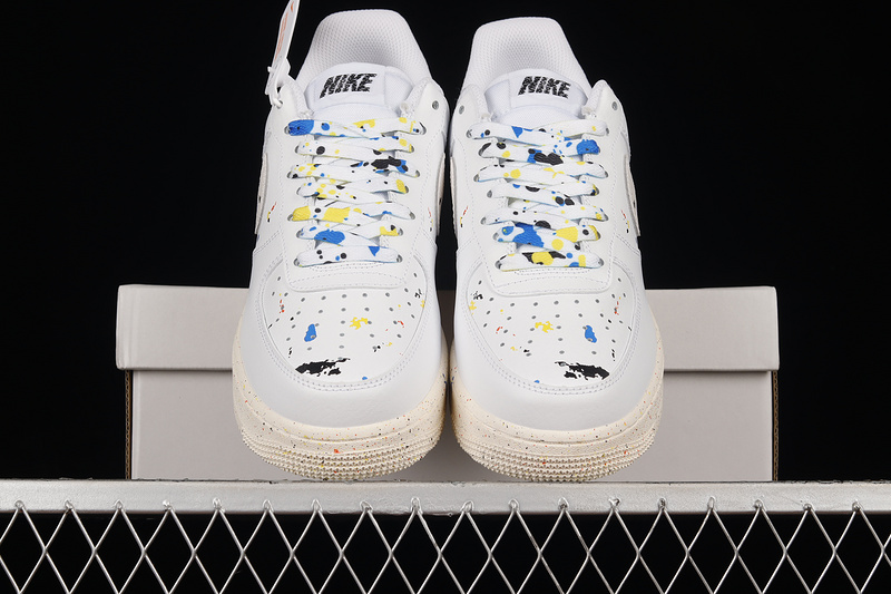 Air Force 1 Low 07 Lv8 Paint Splatter White/White/Sail/White 3