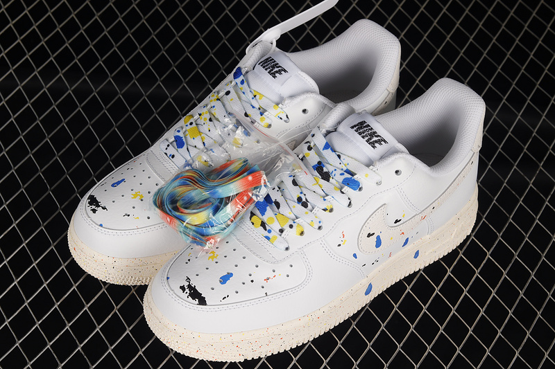 Air Force 1 Low 07 Lv8 Paint Splatter White/White/Sail/White 15