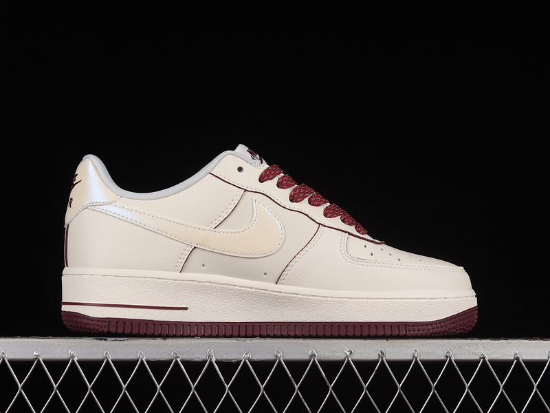 Air Force 1 Low Beige Wine Red 17