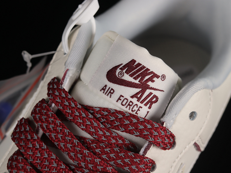 Air Force 1 Low Beige Wine Red 21