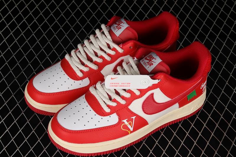 Air Force 1 Low 07 Lv8 White/White/Gym Red 25