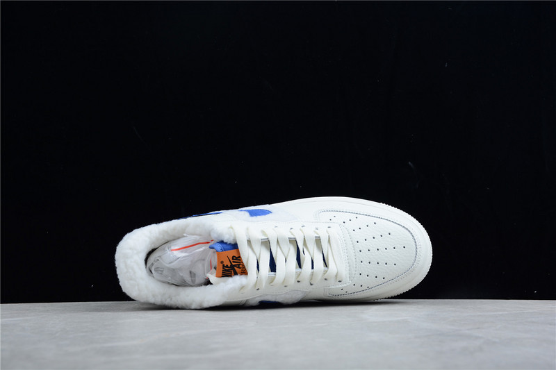 Air Force 1 Low 07 Sherpa Fleece Sail/Coconut Milk/Campfire Orange/Racer Blue 7