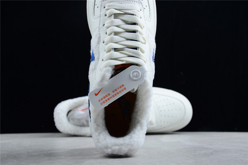 Air Force 1 Low 07 Sherpa Fleece Sail/Coconut Milk/Campfire Orange/Racer Blue 13