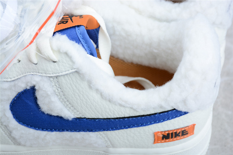 Air Force 1 Low 07 Sherpa Fleece Sail/Coconut Milk/Campfire Orange/Racer Blue 29