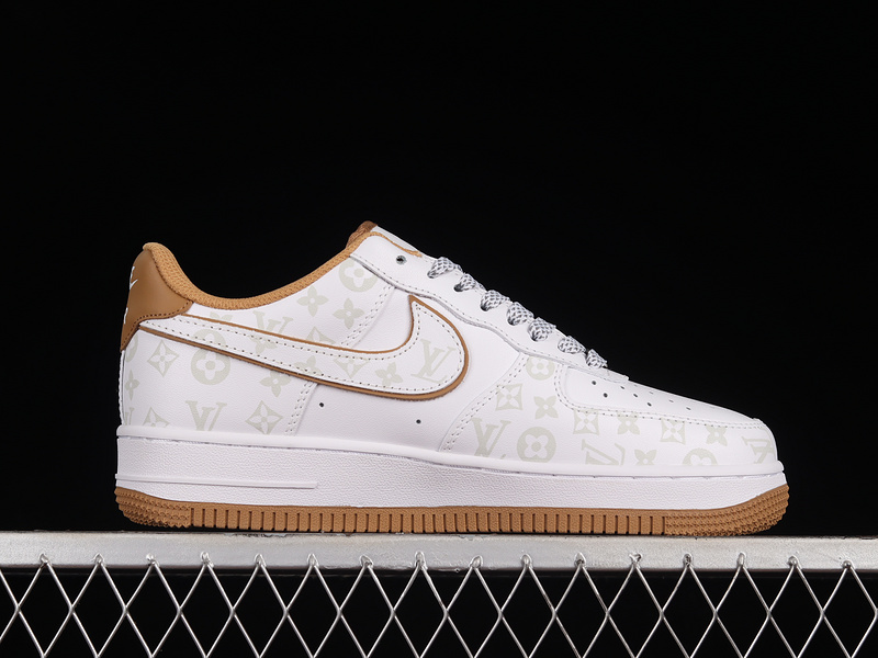 L*V X Air Force 1 Low 07 White/White/Light Brown 19