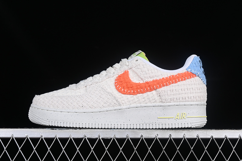 Nike Air Force 1 '07 Low White/Orange/Blue 7