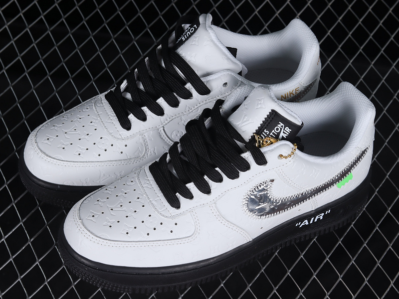 L*V X Air Force 1 Low 07 White/White/Black-Silver 9