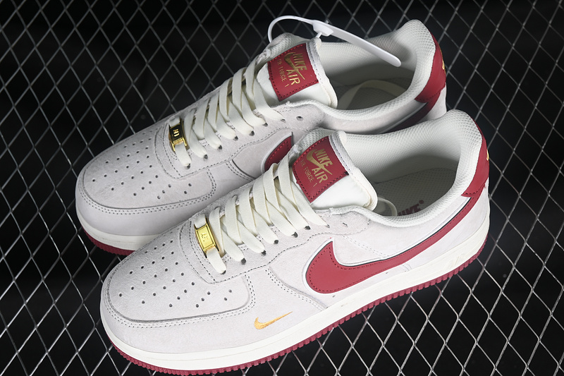 Nike Air Force 1 '07 Low Grey/White/Red 11