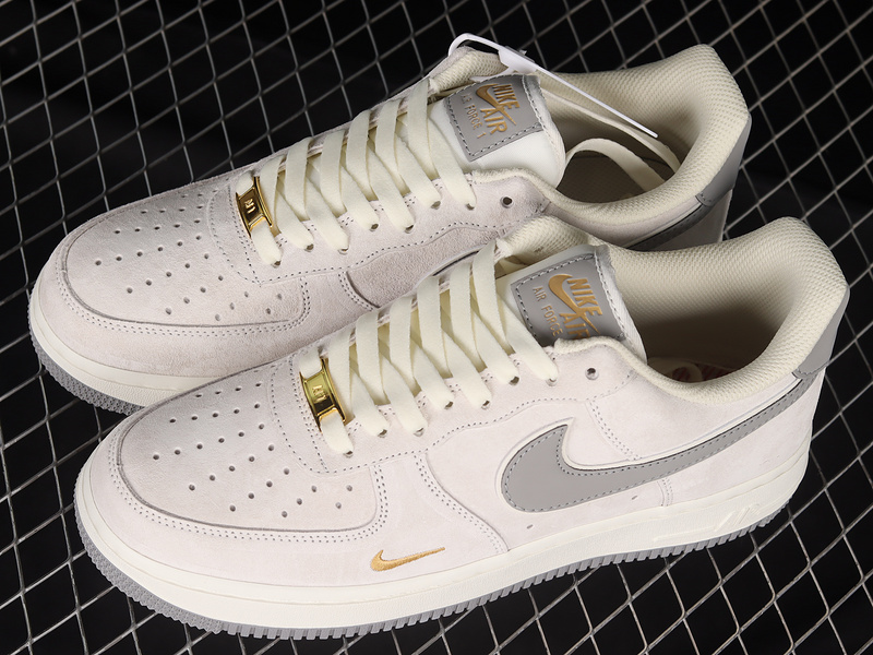 Air Force 1 Low Light Grey/Beige/Gold 27