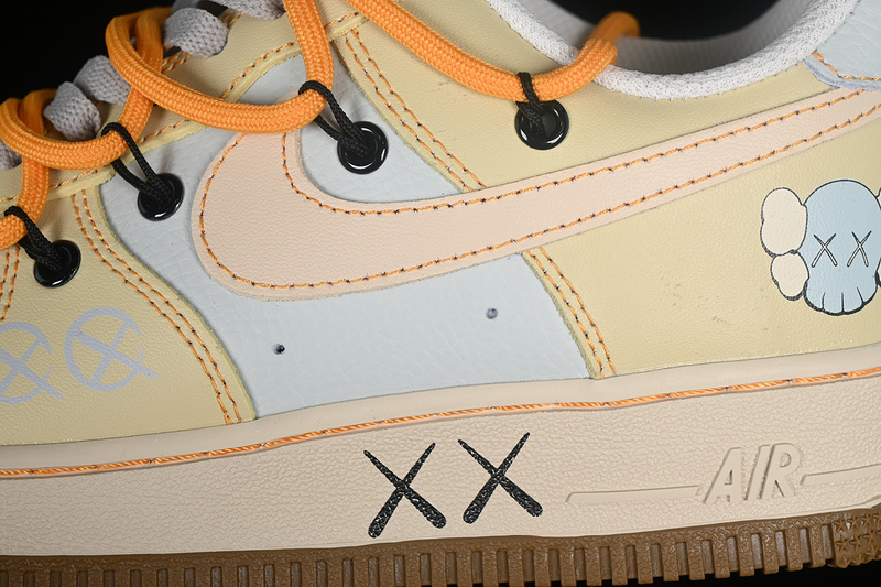 Kaws Nike Air Force 1 '07 Low Yellow/Grey/Orange 13