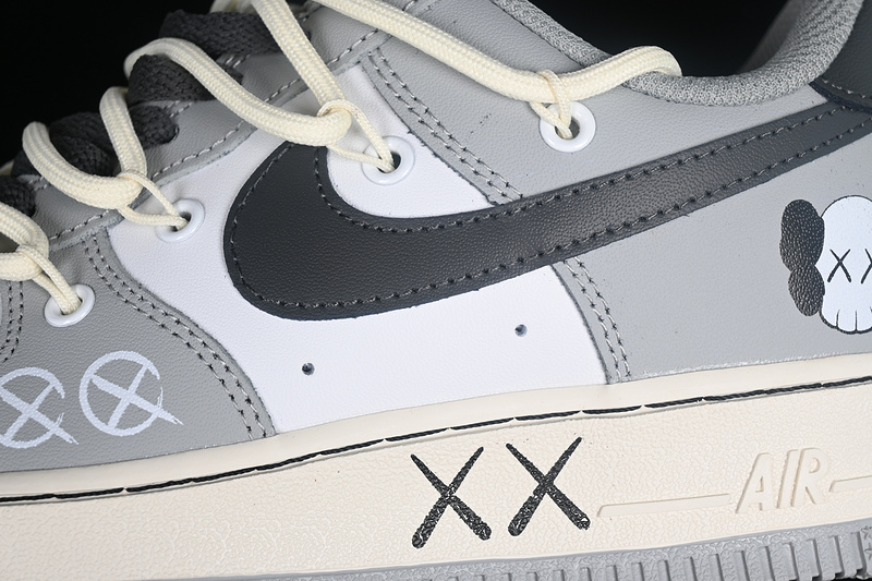 Kaws Nike Air Force 1 '07 Low White/Black/Grey 9