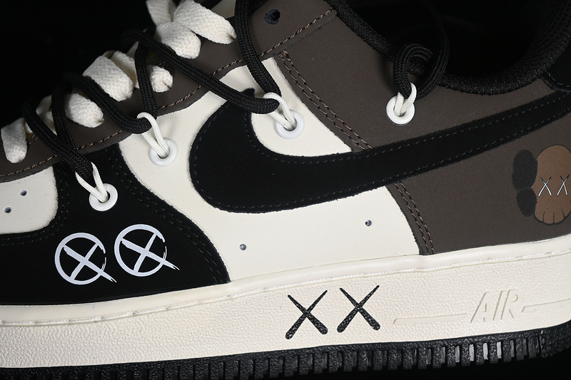 Kaws Nike Air Force 1 '07 Low White/Black/Grey/Brown 23