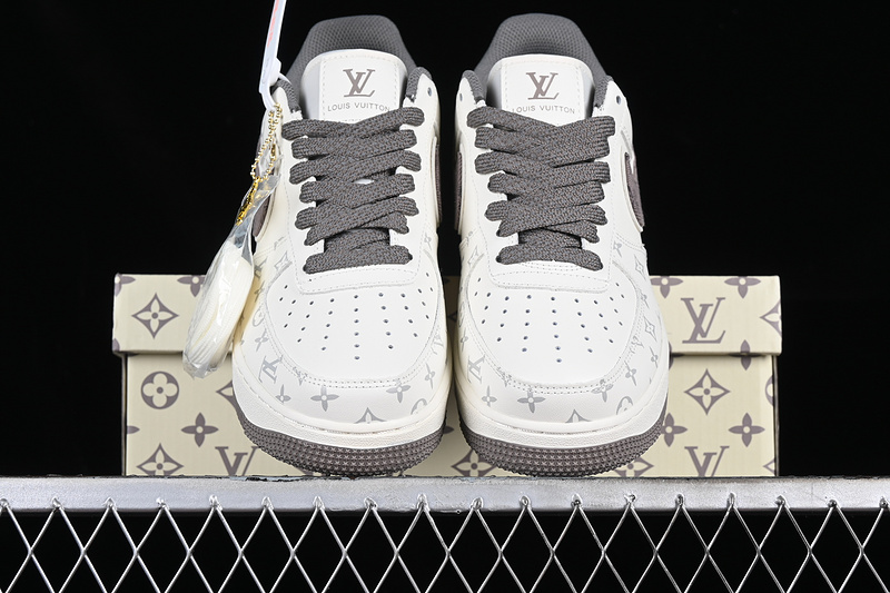 Louis Vuitton Nike Air Force 1 '07 Low White/Brown/Grey 3