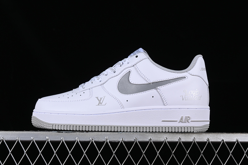 Louis Vuitton Nike Air Force 1 '07 Low White/Grey/Silver 3