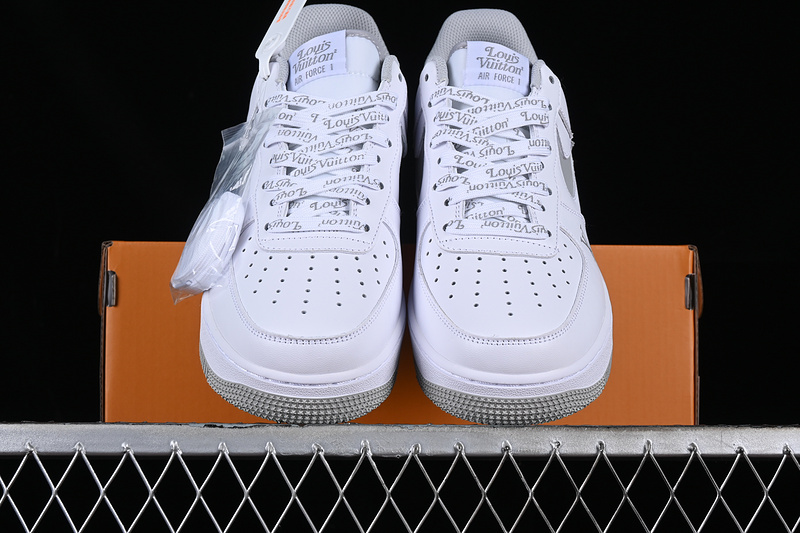 Louis Vuitton Nike Air Force 1 '07 Low White/Grey/Silver 23