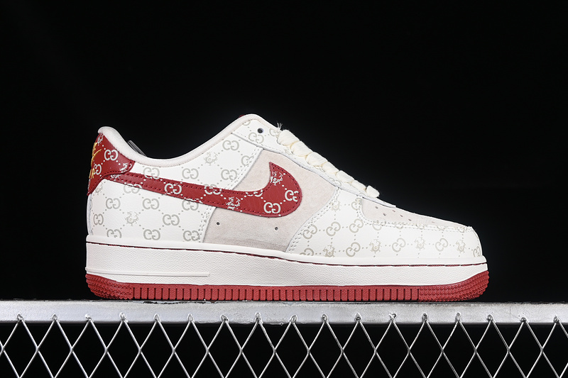 Gucci Nike Air Force 1 '07 Low Grey/White/Red 3