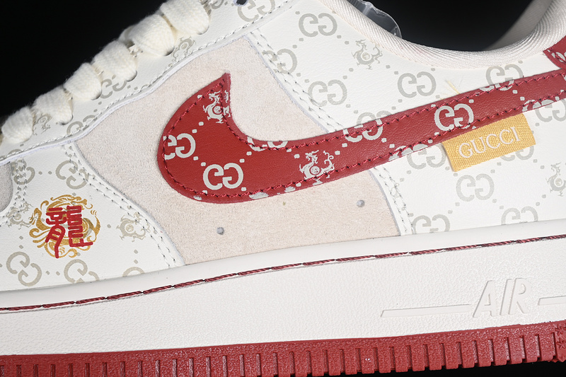 Gucci Nike Air Force 1 '07 Low Grey/White/Red 7