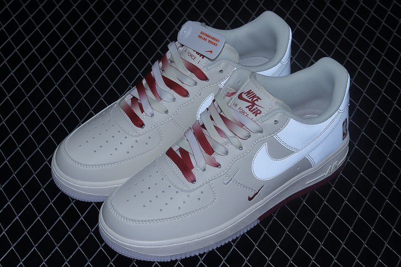 Air Force 1 Low 07 Nba Beige/Beige/Red 3