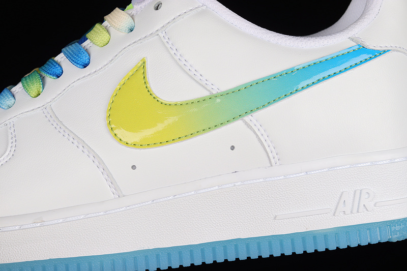 Air Force 1 Low 07 Su19 White/Fluorescent Green-Blue 3