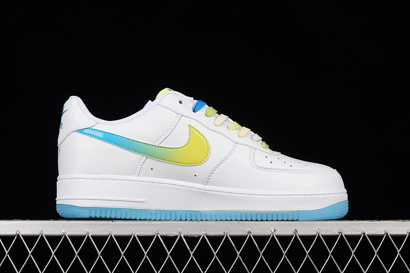 Air Force 1 Low 07 Su19 White/Fluorescent Green-Blue 5