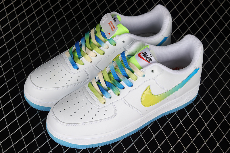 Air Force 1 Low 07 Su19 White/Fluorescent Green-Blue 7