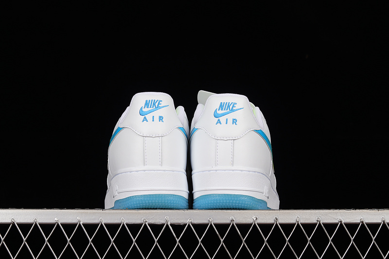 Air Force 1 Low 07 Su19 White/Fluorescent Green-Blue 13