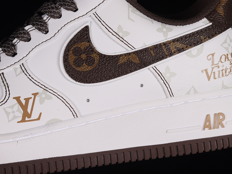 L*V X Nike Air Force 1 '07 Low White/Brown/White 25