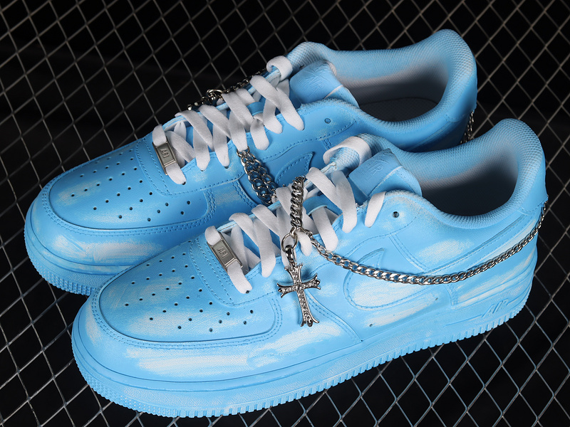 Air Force 1 Low 07 Blue/White/Silver 15