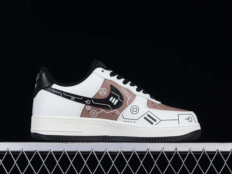 Nike Air Force 1 '07 Low Ps5 White/Light Brown/Black 15