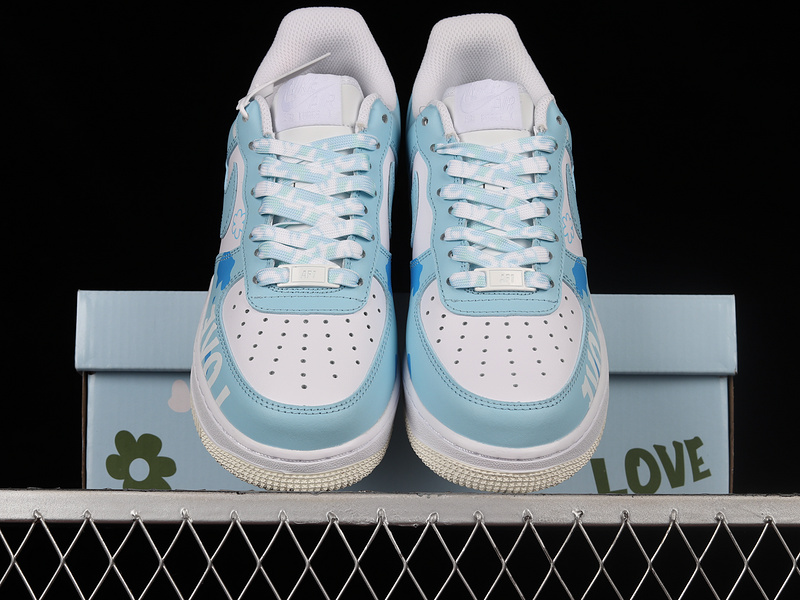 Air Force 1 Mid White/Ice Blue-White 13